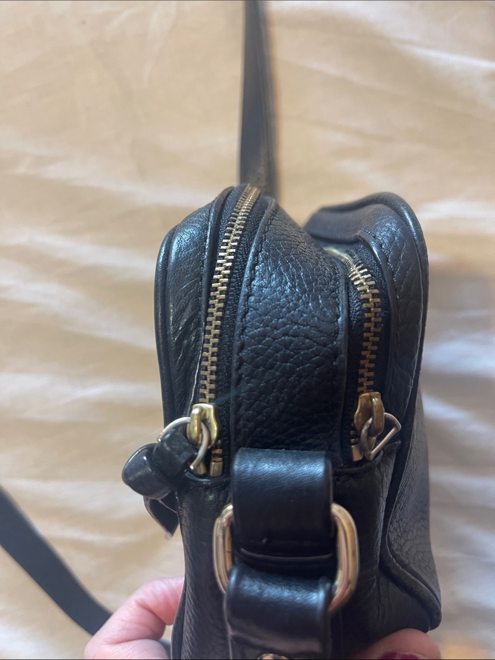 kate spade Black Pebbled Leather Crossbody Camera Bag - Picture 5 of 7
